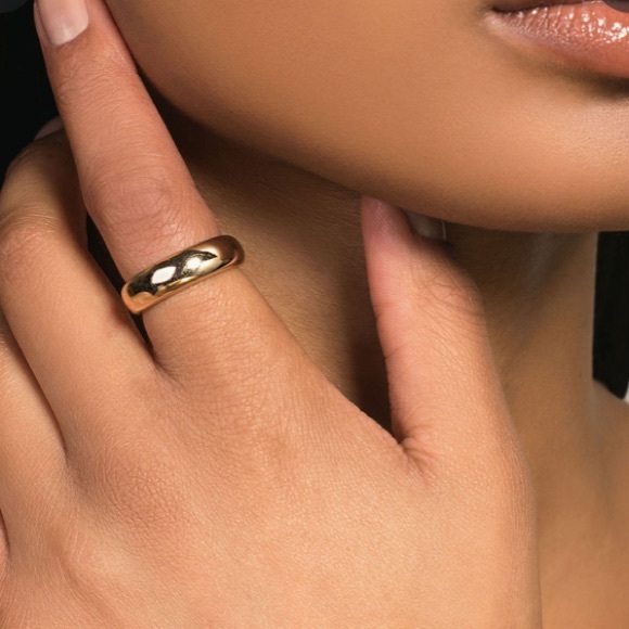 Lana Jewelry Royale Yellow Gold Dome Ring - Size 7 - Picture 9 of 10